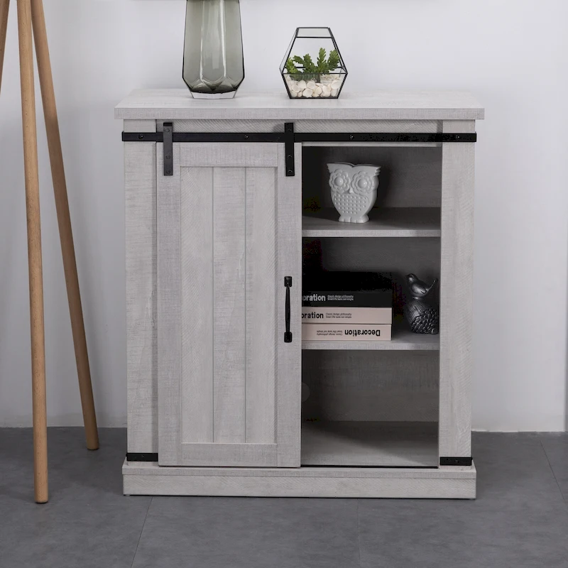 32 Compact TV Stand for 40 TVs w/ Barn Door Design - 32 in Width