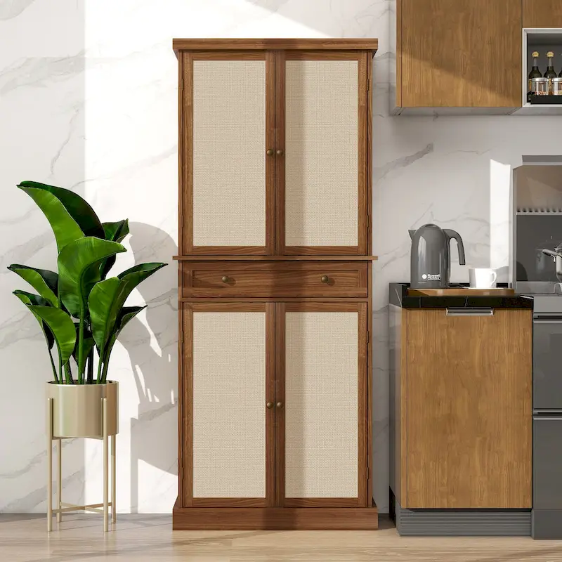 4 Door Cabinet with 1 Drawer & 4 Adjustable Shelves