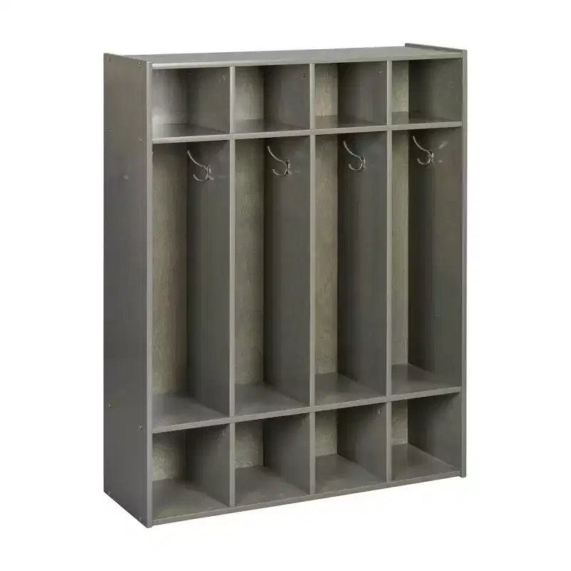ECR4Kids Streamline 4-Section Coat Locker with Cubby Storage, Classroom Furniture