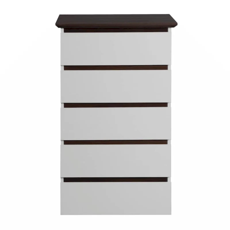 5 Drawer Dresser with Wood Color Top, Small Dresser for Kids Bedroom, Living Room