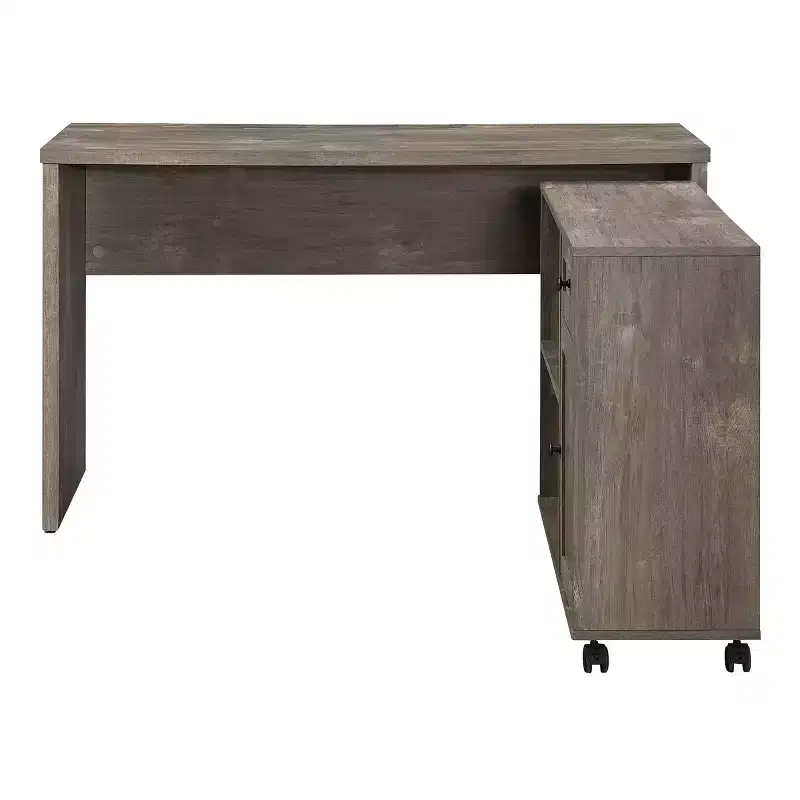 Waverly Workstation Scottish Alder - OSP Home Furnishings: Mid-Century Modern Office Furniture with Storage, MDF Surface