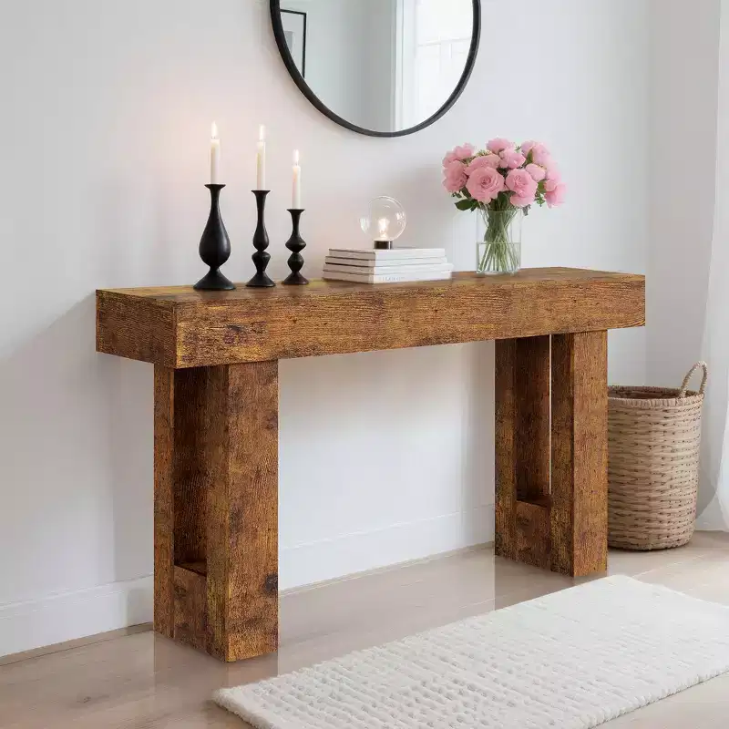 Console Tables for Entryway, Narrow Sofa Table, Rustic Narrow Entrance Front Door Table for Living Room, Hallway