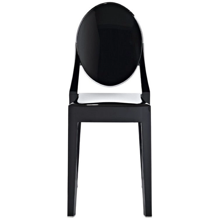 Stackable Mid Century Modern Crystal Clear Side Chairs Dining Living Room Transparent No Arms Accent Desk