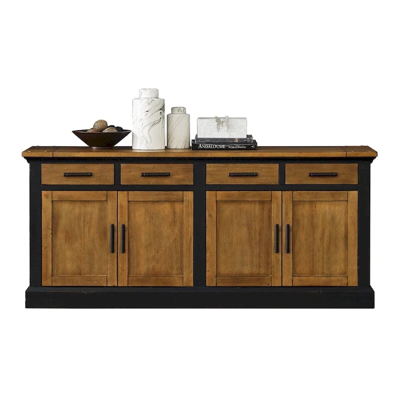 Wood Credenza Office Storage Console and TV Stand - 68W x 30H x 18D
