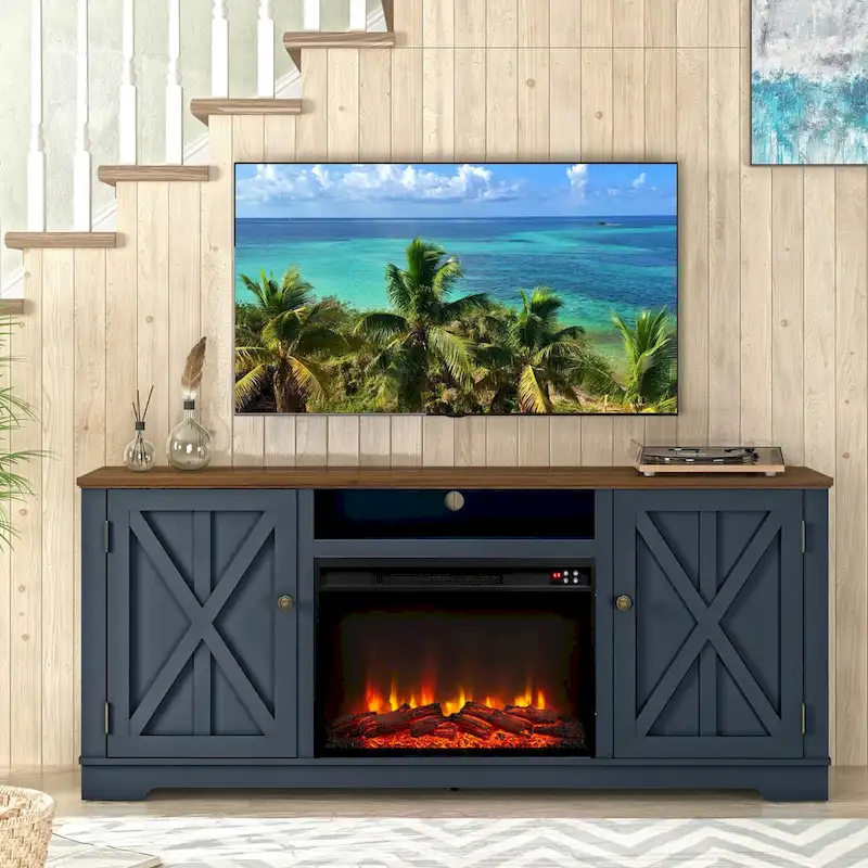 70 Farmhouse TV Stand Console for TVs up to 75 inch - 70 in Width