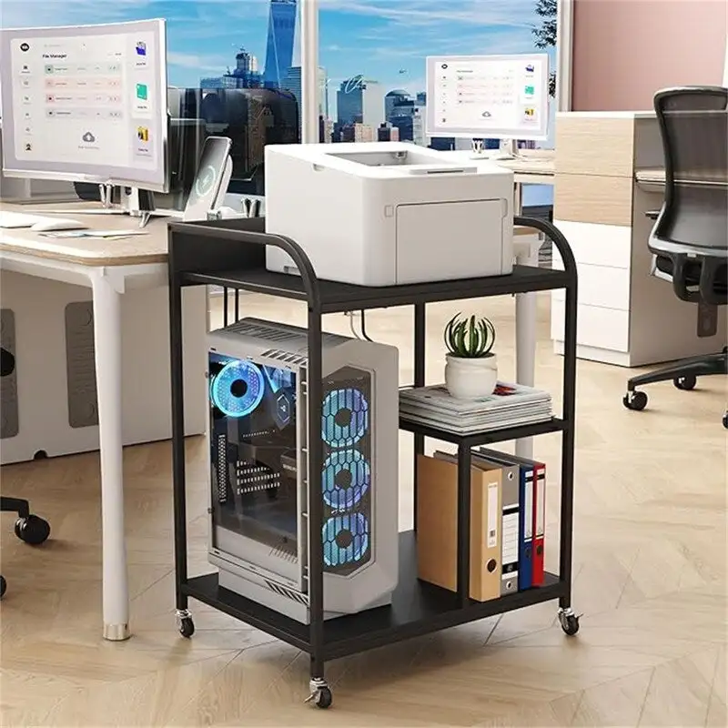Printer Stand with Wheels Large Printer Stand with Storage for Office and Home - 34 x 20 x 4.5 inches