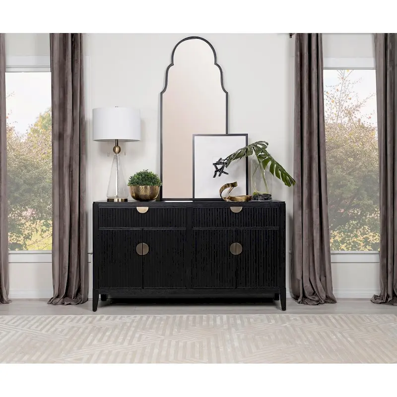 Mason Black 2-drawer Sideboard