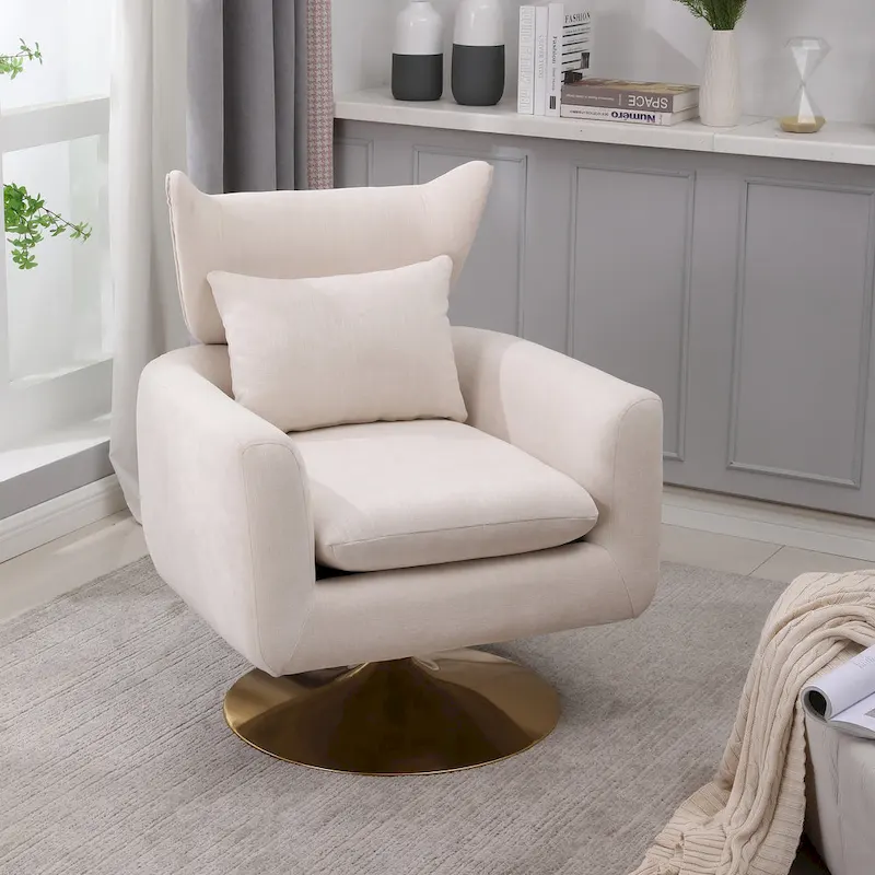 Classic Mid-Century 360-Degree Swivel Accent Chair - 29.20 x 29.90 x 36.60