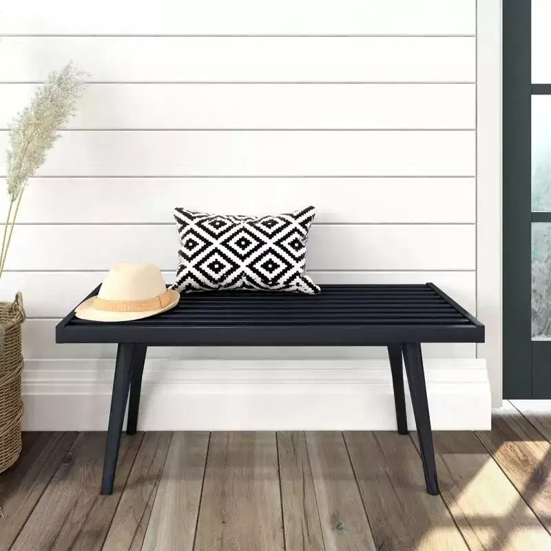 Plank+Beam Entryway Bench, Solid Wood End of Bed Bench for Bedroom, Hallway, Porch, 41.25