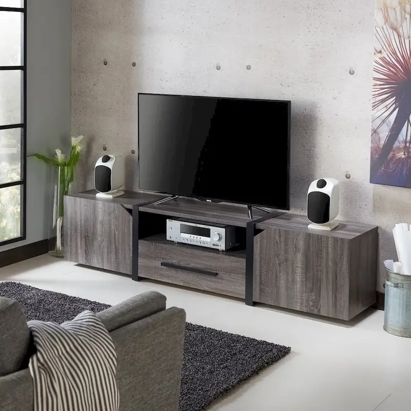 81-inch 5-Shelf Multi-functional Storage TV Console
