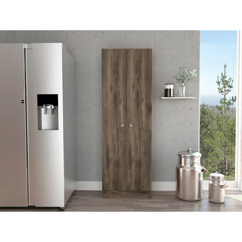 Pantry Cabinet with Five Shelves and Double Door