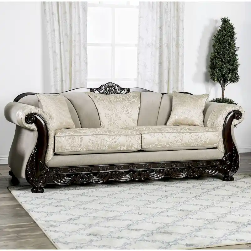Traditional Chenille Upholstered Sofa