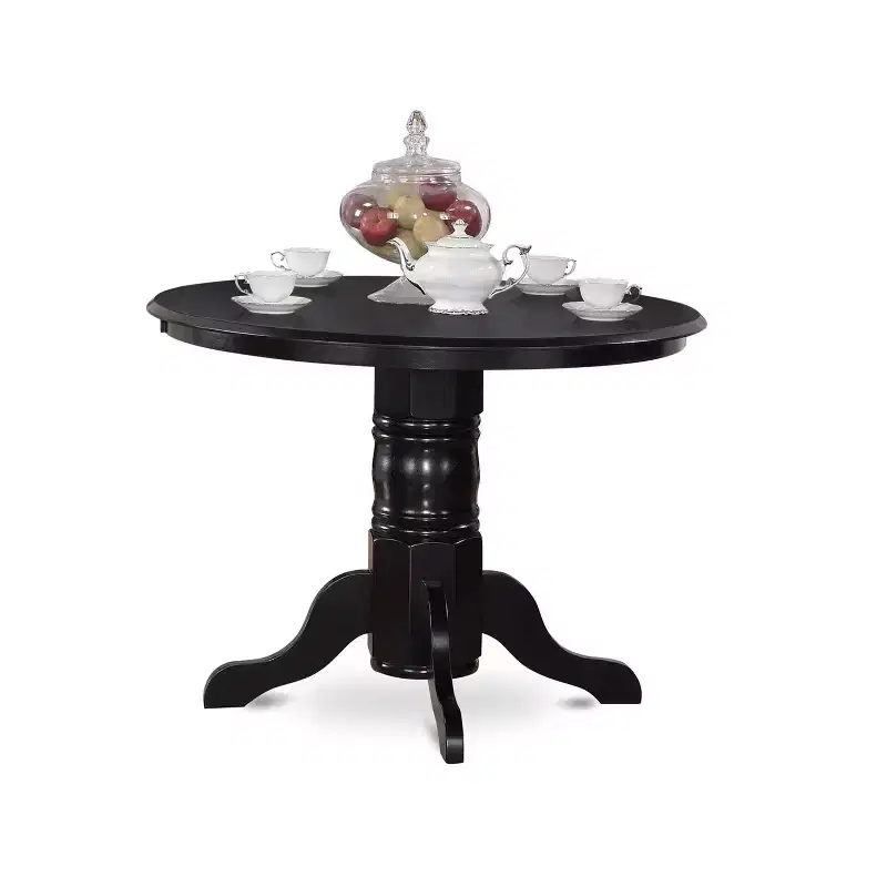 HomeStock Belmont Dinette Set-Dining Table And Kitchen Dining Chairs, Black
