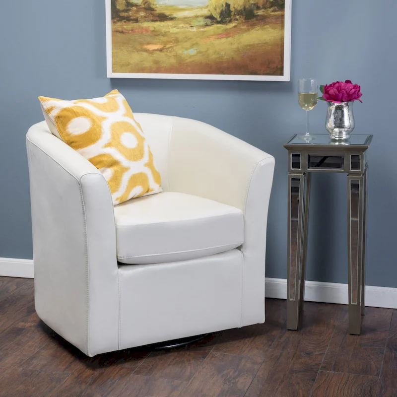 Daymian Swivel Club Chair by Christopher Knight Home - 29.00 D x 30.20 W x 30.50 H