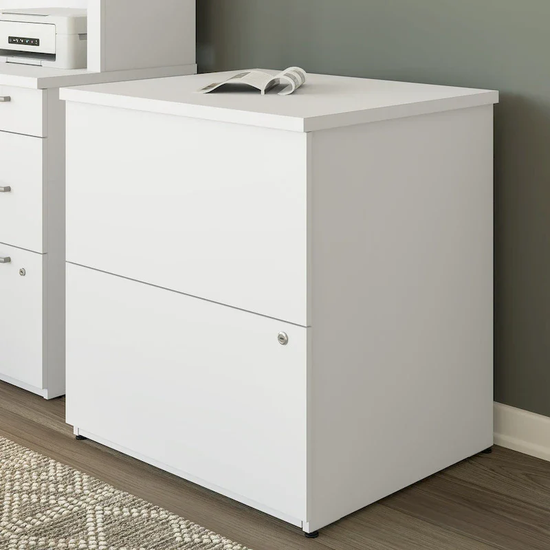 2-Drawer Lateral File Cabinet with Lock – Charcoal Maple / Medium Gray / Silver Maple / Pure White, 28